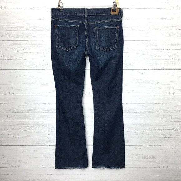 Old Navy Women's Jeans Low Rise Boot Cut Stretch Dark Wash size 8 length 32" - Picture 2 of 8